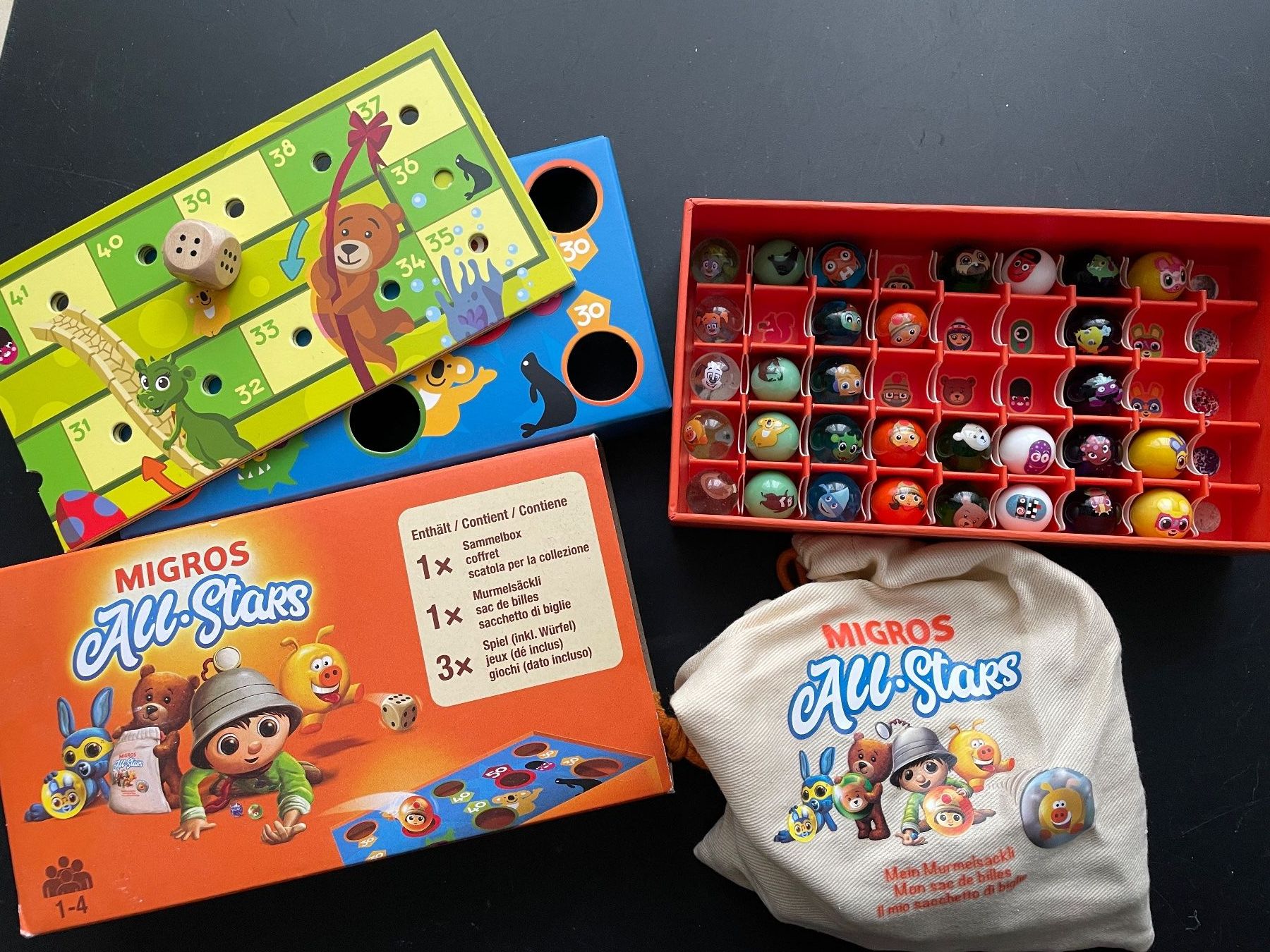Migros Biglie: Murmelspiel Migros All-Stars – Usato da Leibstadt venduto da Dany603