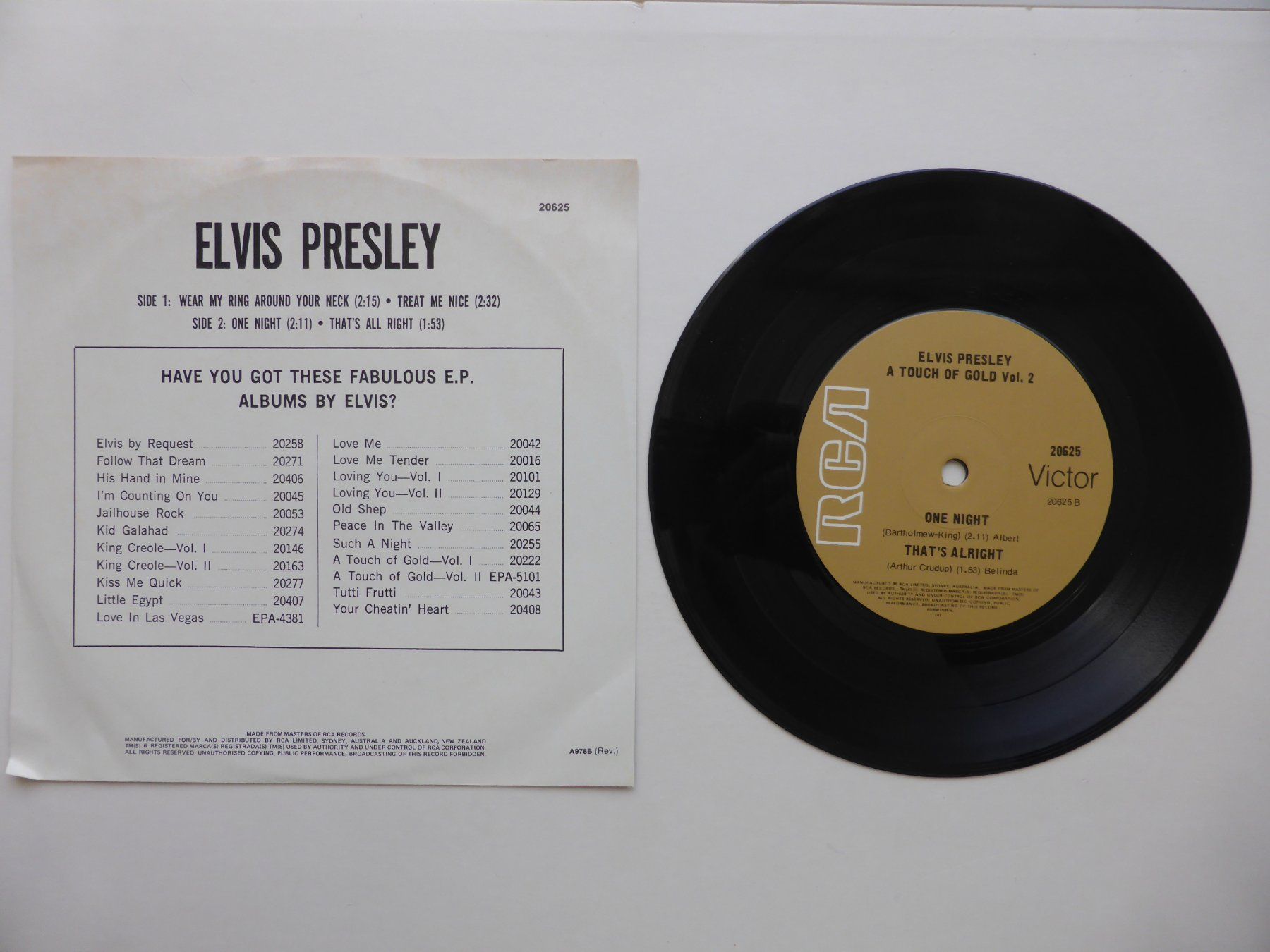 Dischi in vinile: VINYL SINGLE  EP  ELVIS PRESLEY – Usato da Küssnacht am Rigi venduto da Mondkinder 1