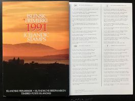 Island Jahresset 1991 postfrisch