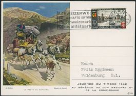 1942 - Tag der Briefmarke · Genève - Karte · fr - Spécimen