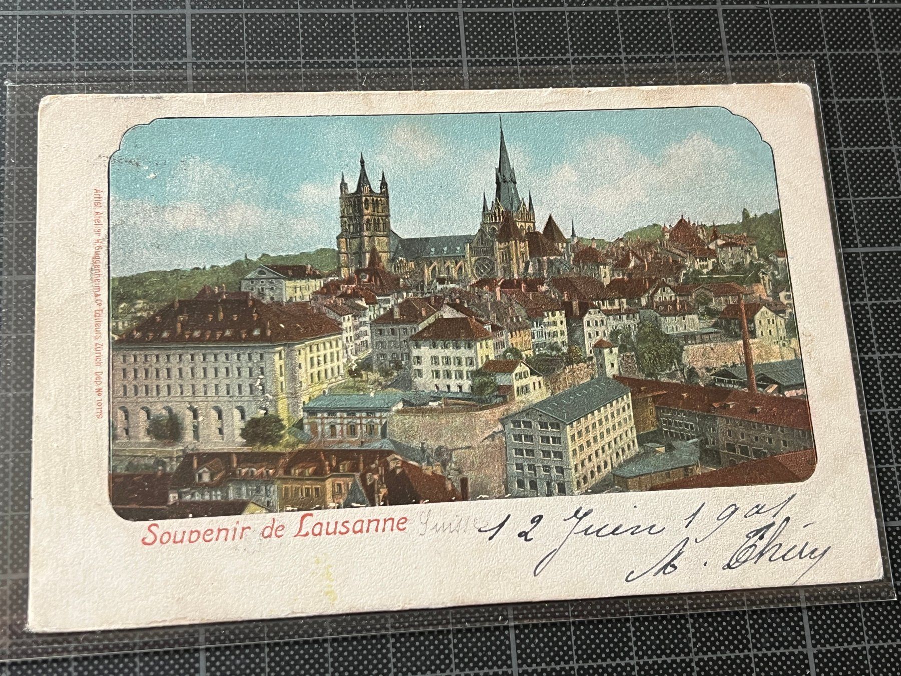 Cartoline postali: Souvenir de Lausanne, 1901 – Usato da Stäfa venduto da Hannahsita14
