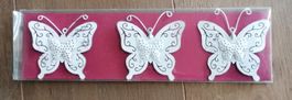 3 Schmetterling Metall Chabby chic  Deko