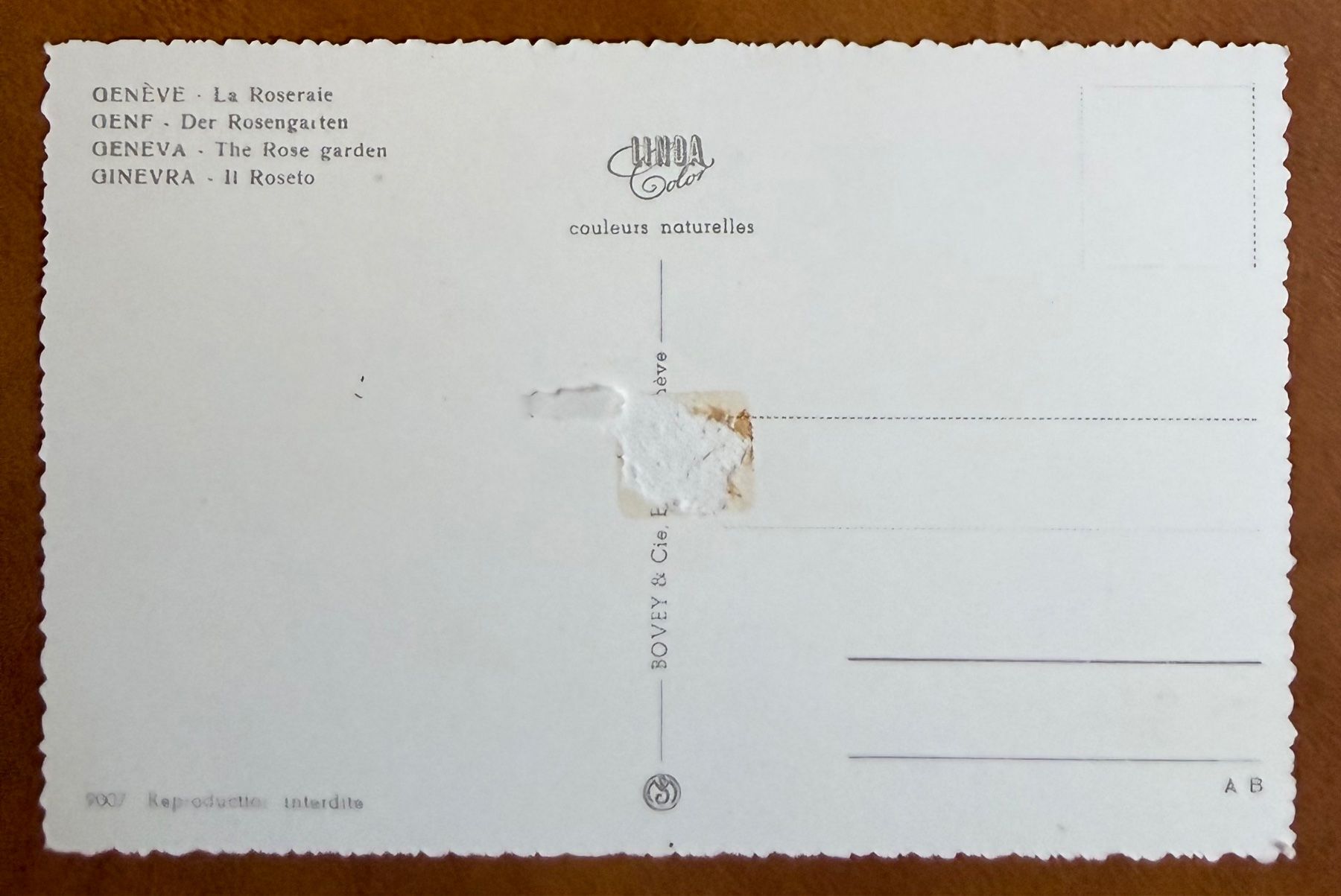 Cartes postales: Genève - La Rosseraie – D'occasion à Lutry par Ediego 1