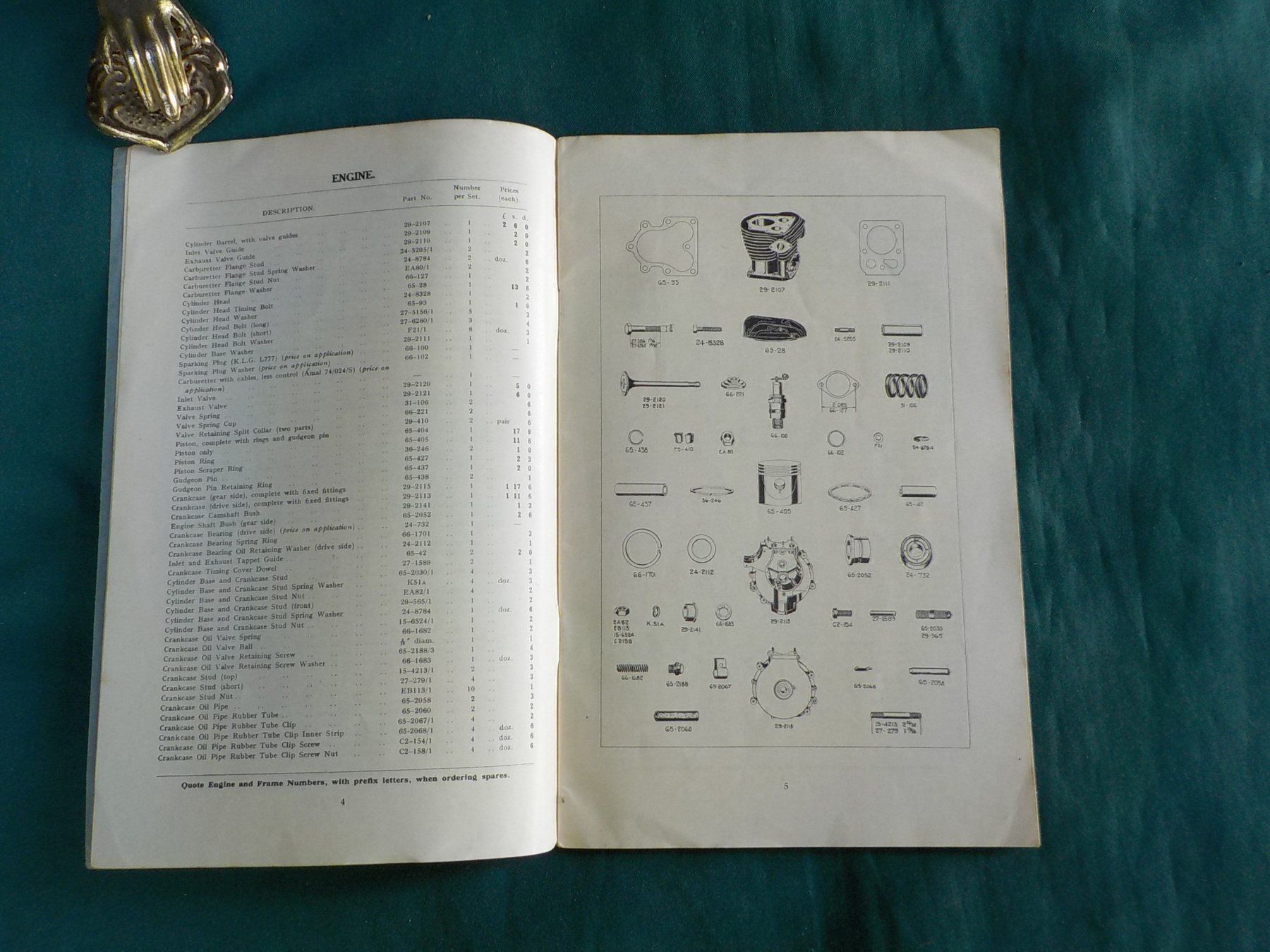 Libri: * BSA Motorräder, Ersatzteilliste, 1938 – Usato da hedingen venduto da kurattli01 3