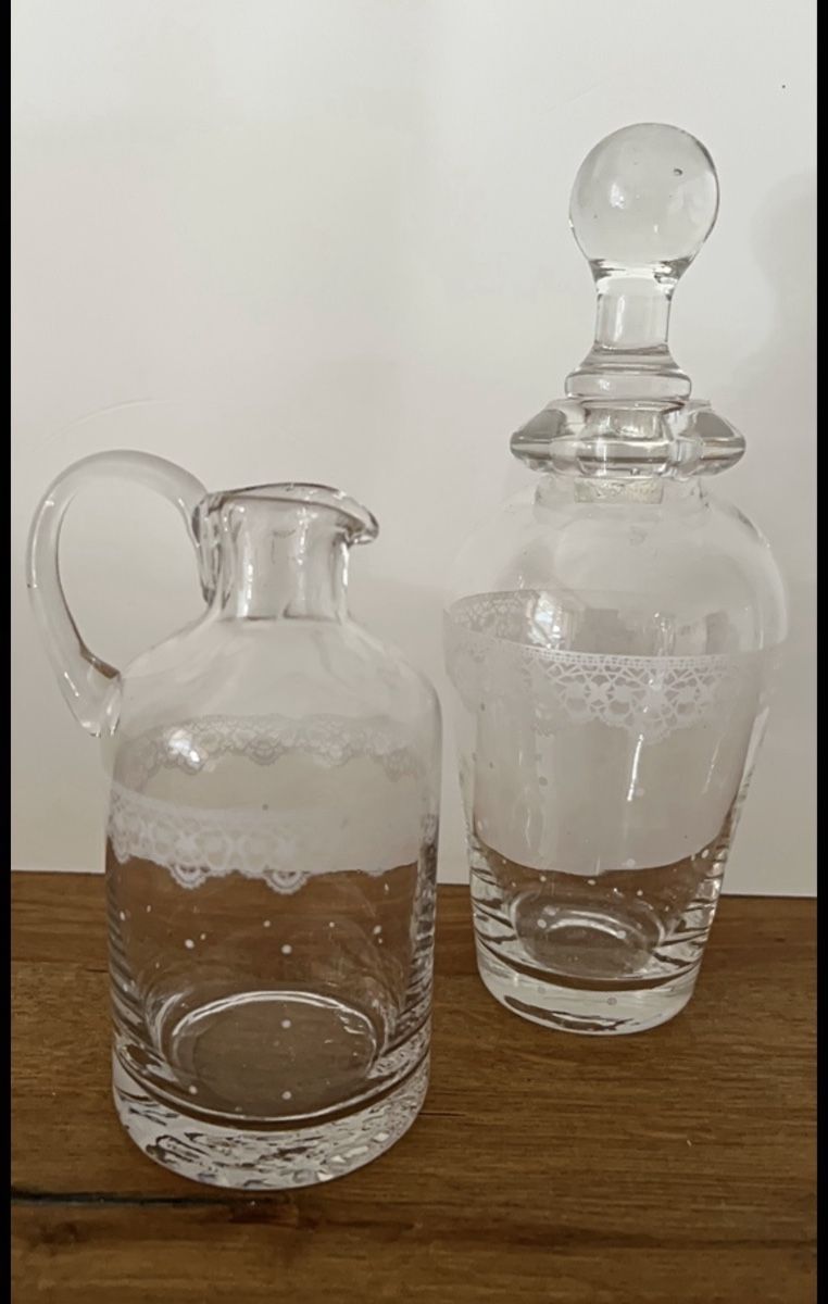 Carafes: Deko Glas Karaffe und Flasche mit Muster Klar Glas  – Neuf (Voir description) à Altdorf UR par JanAil