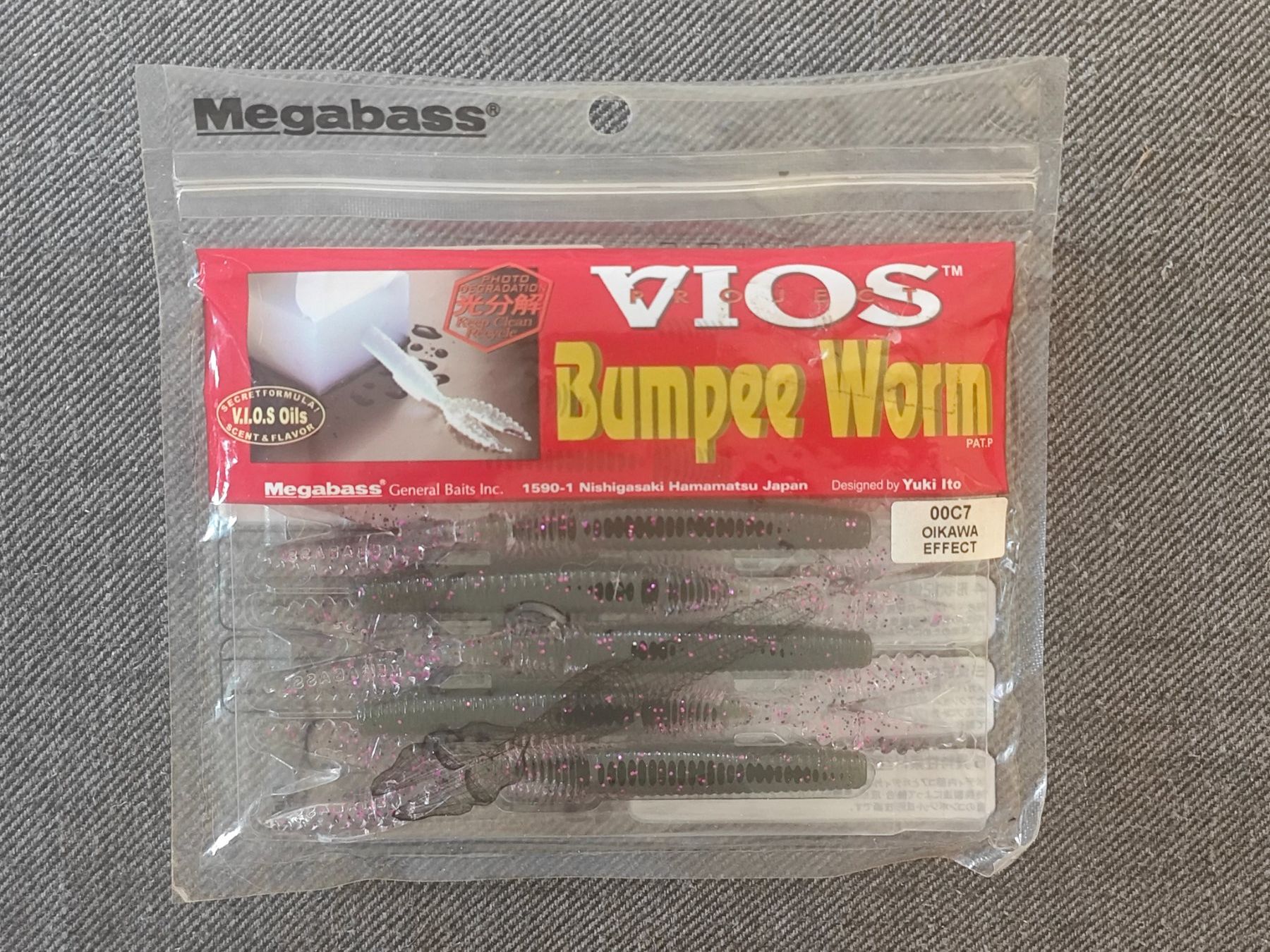 Esche: Megabass VIOS Bumpee Worm 00C7 Oikawa Effect – Nuovo e nell'imballaggio originale da Bühler venduto da Idre2017