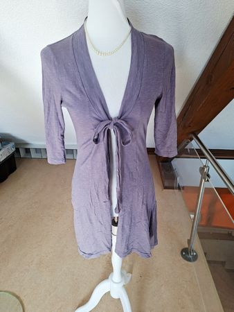 Dünne lange Jacke/ Bluse 3/4 Arm Damen Lila ca.Gr.M