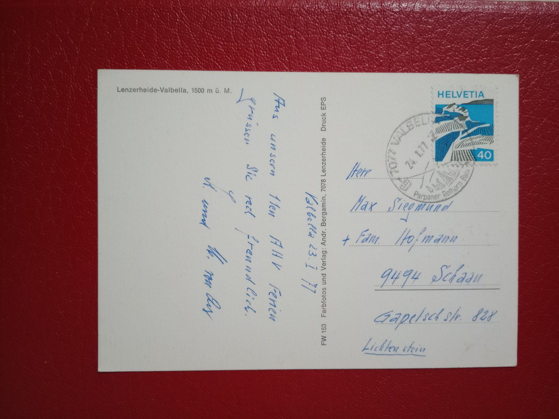 Ansichtskarten: Lenzerheide Valbella Winter mehrbildrig 1977 – Gebraucht aus Küttigen von Melisch1000 1