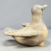 Ancienne sculpture en terre cuite, style antiquité romaine