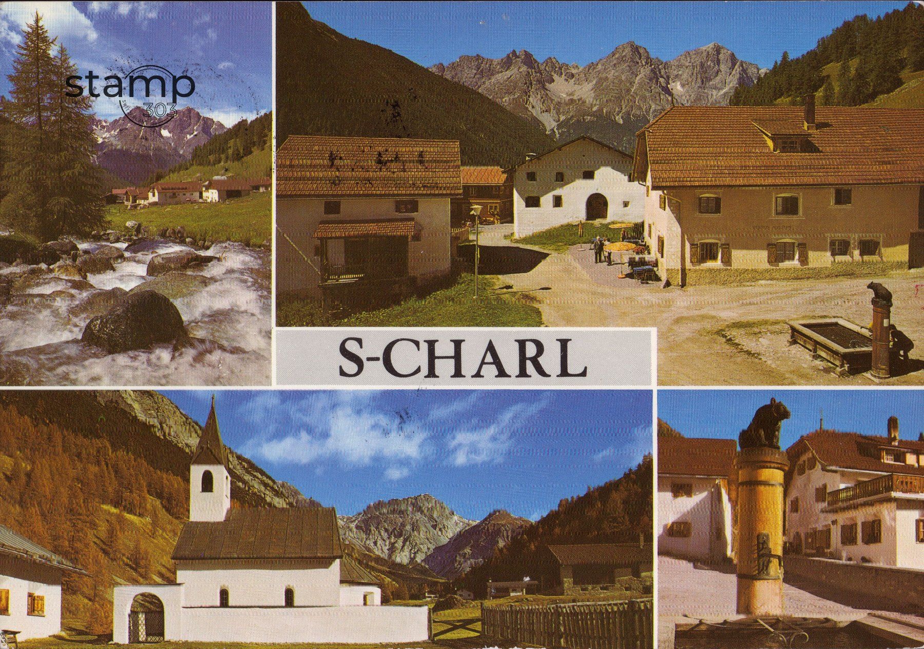 Cartoline postali: 1985 AK S-charl _ Engadin – Usato da Eggersriet venduto da stamp303