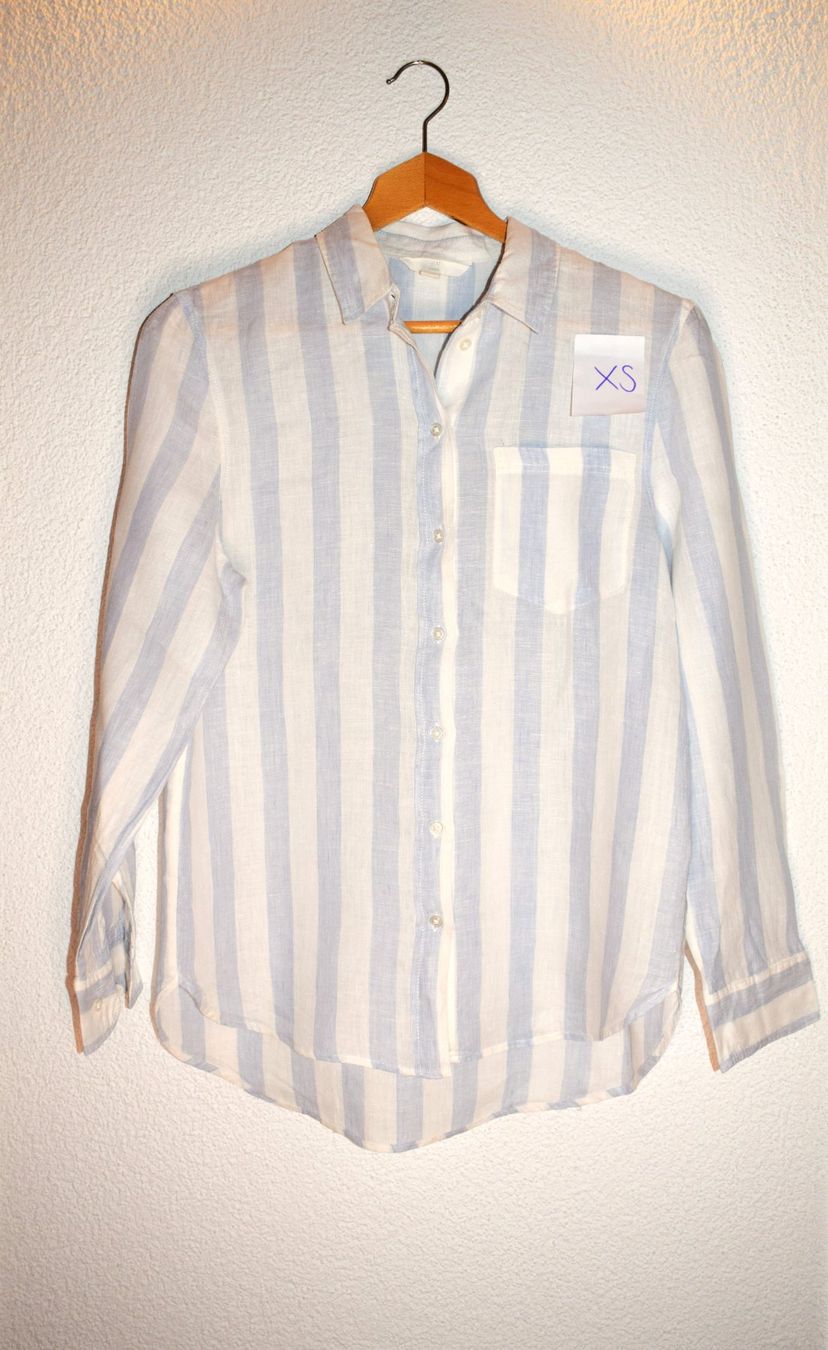 H&M Camicette: Gestreifte Bluse in XS - Leinen – Usato da Merenschwand venduto da tolles_2hand