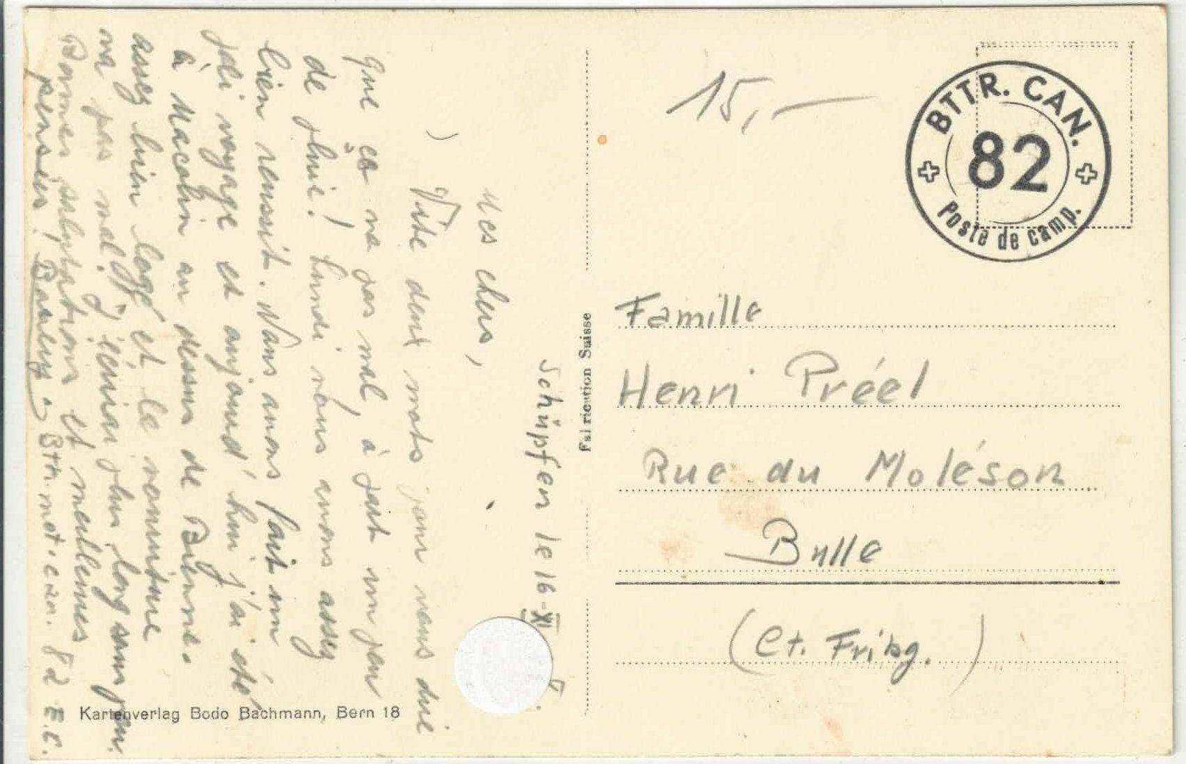 Cartoline postali: Flugaufnahme Schüpfen - B. Bachmann – Usato da Ettingen venduto da Kartenplanet 1
