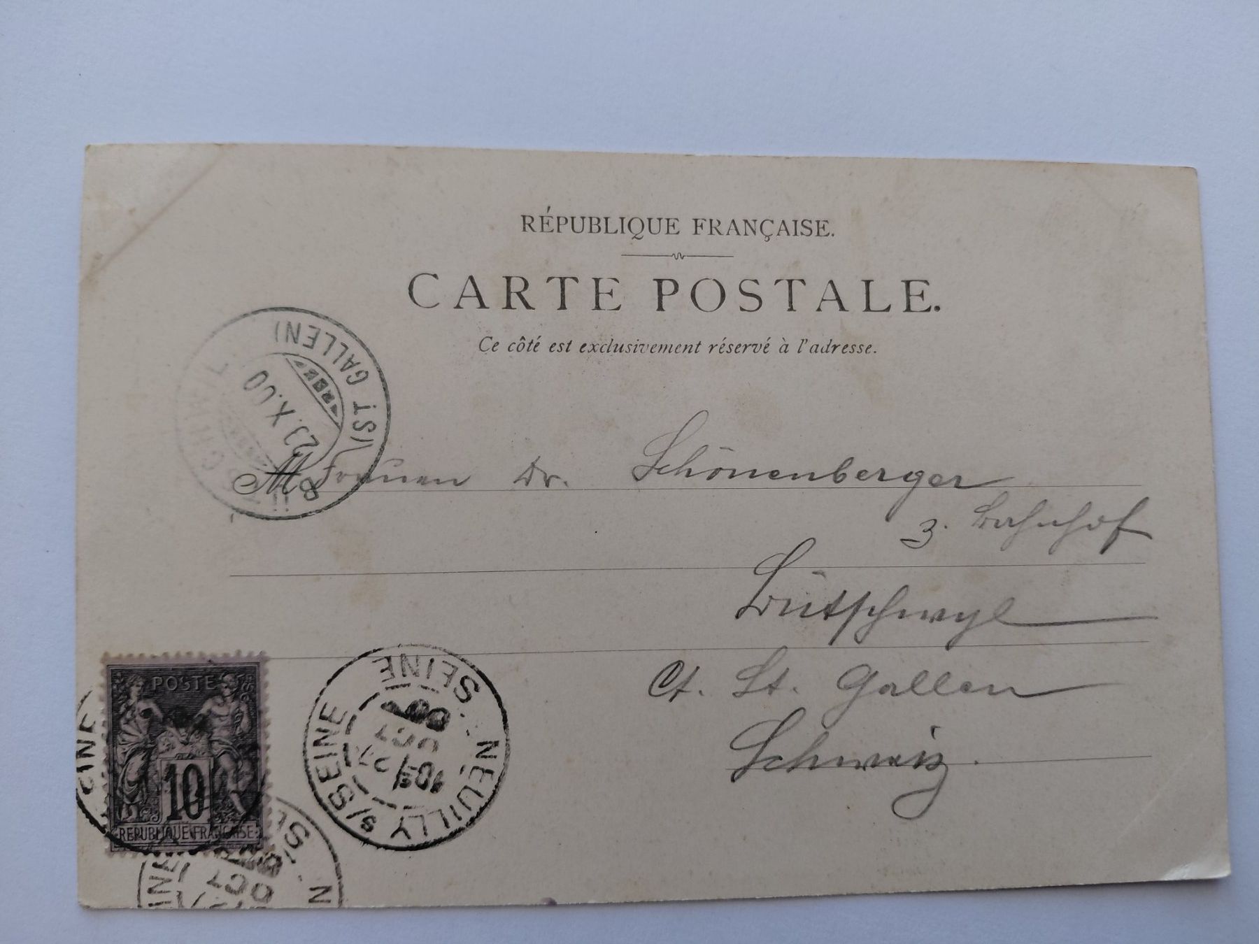 Cartoline postali: Alte Ansichtskarte Paris Arc de Triomphe Paris, 1900 – Usato da Wattwil venduto da yburgler 1