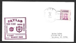 USA Sonderbrief Skylab 4 Bergung USS New Orleans 8.2.1974