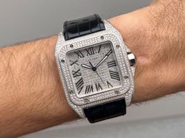 Cartier Santos 100 XL Iced Out