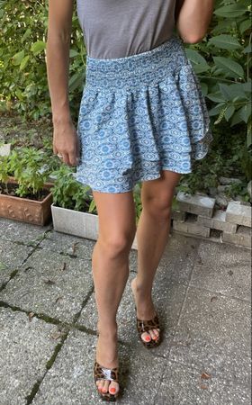 Chic gonna estiva con volante-tgS/M/L- vita alta