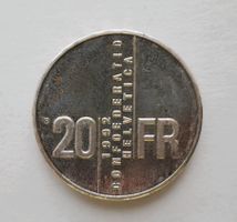 20 Franken Silber Sonder-Münze Gertrud Kurz 1992, (B)