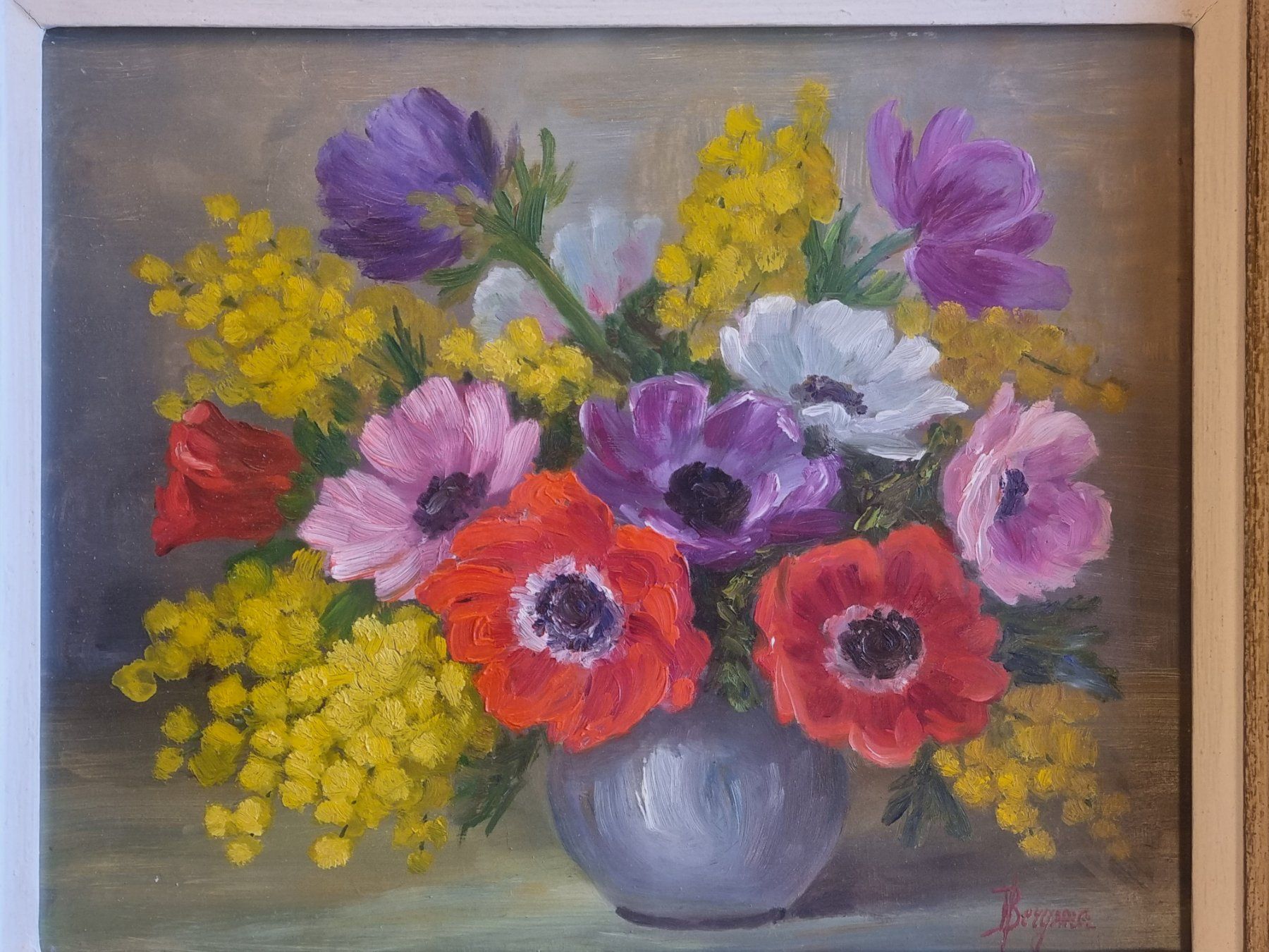 Dipinti: Original Ölgemälde Blumen Kunst signiert Bergsma – Usato da Scharnachtal venduto da devin03