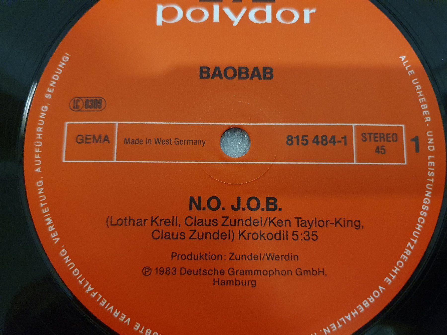 Dischi in vinile: Baobab - N.O. J.O.B. – Usato da Uster venduto da Vinyl-Leidenschaft 3