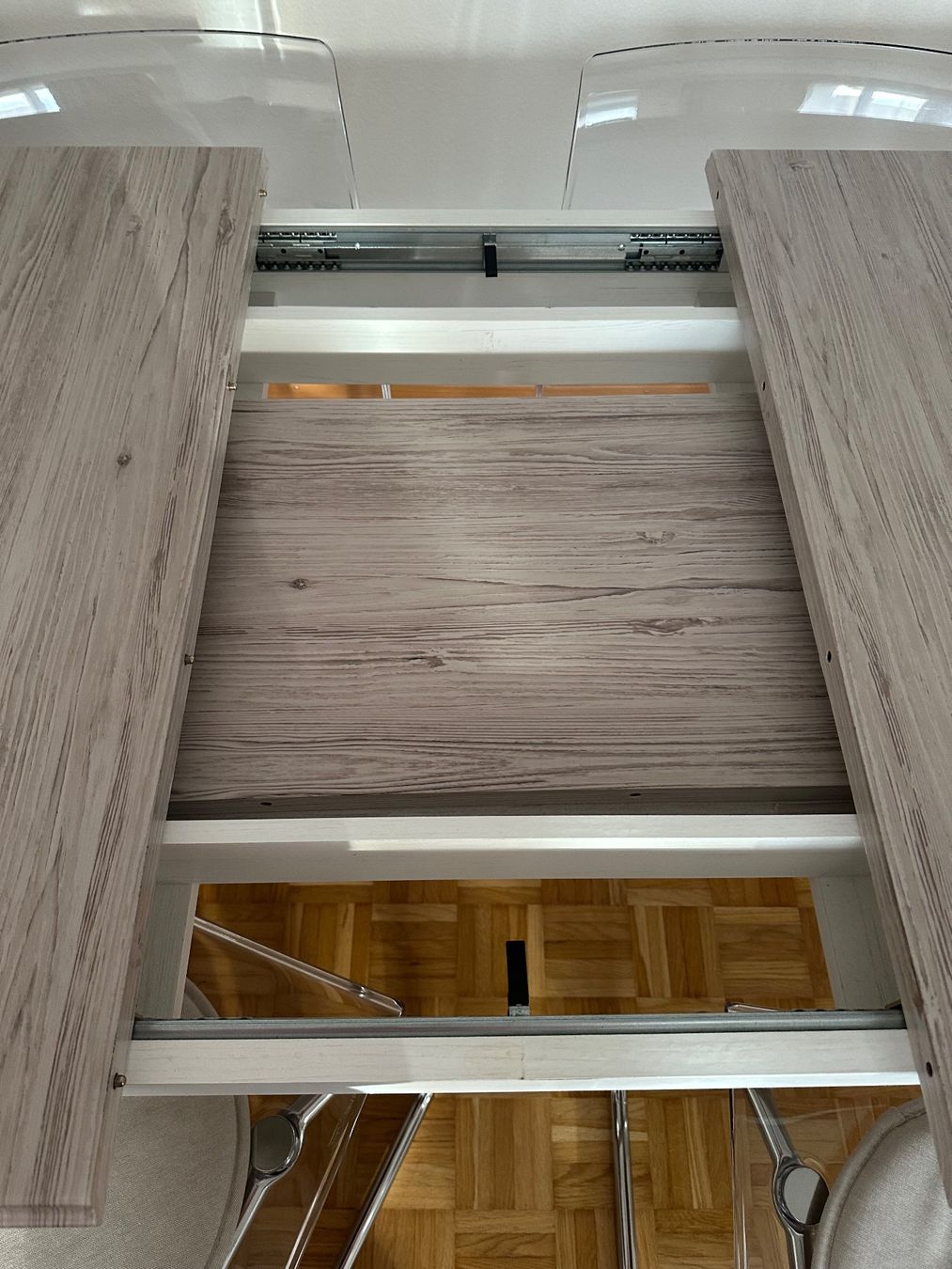 Tische: Moderner Esstisch, Holz/Weiss, verlängerbar – Neu (gemäss Beschreibung) aus Lustmühle von sar_7xmy 5