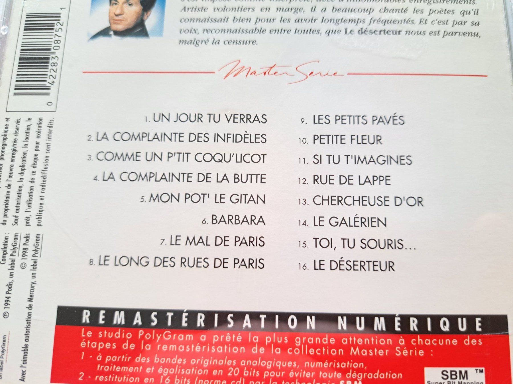 CD: Cd Master Série Mouloudji - Volume 1 – Usato da Pully venduto da bro_n52j 2