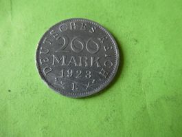 Dt. Reich 1923 E, 200 Mark - Alu