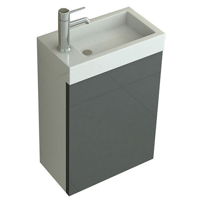 Badezimmermöbel: WC Waschbecken Badset Aarau in grau – Neu und originalverpackt aus Herbertingen von jet-line-e-trade
