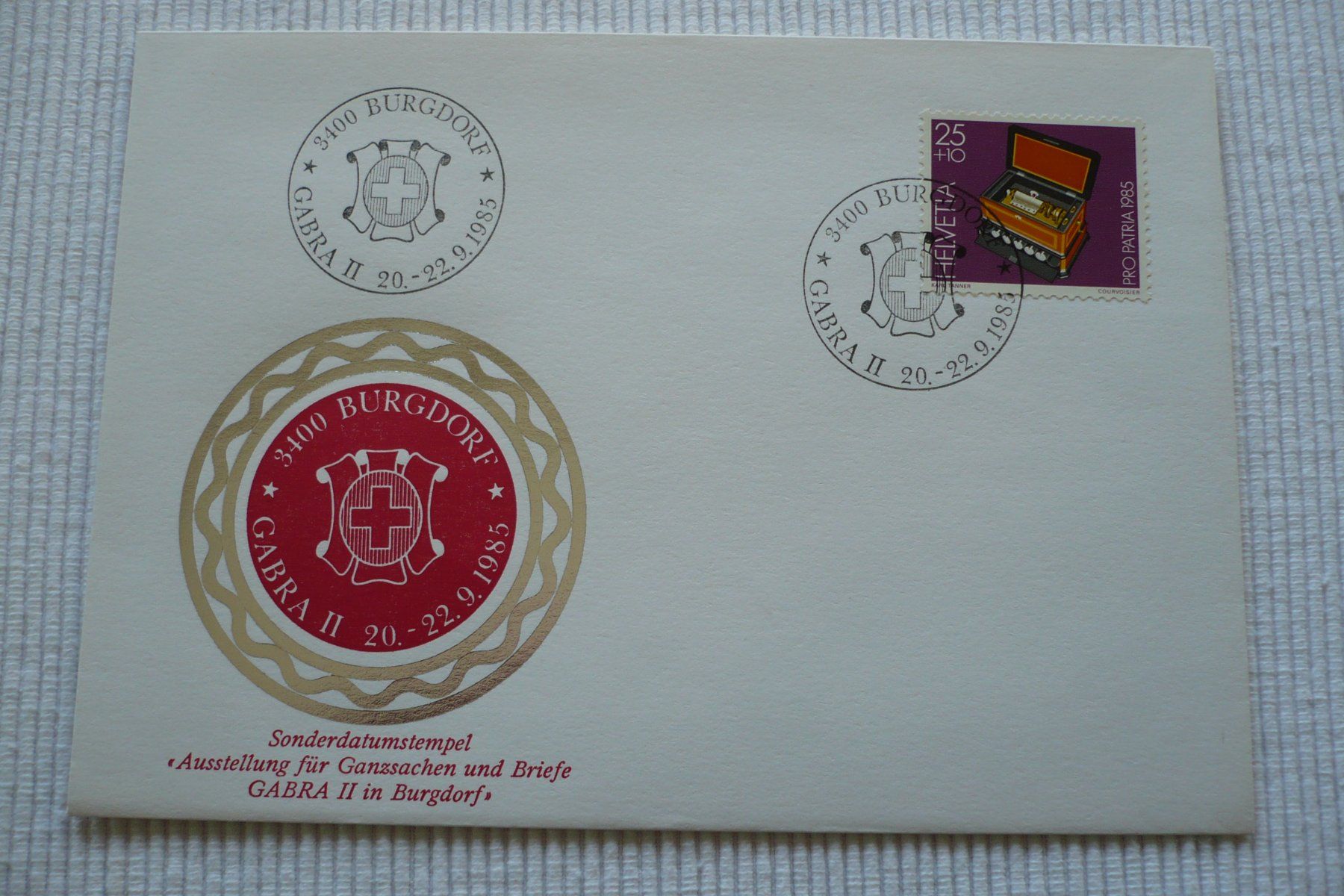 Tous les timbres: 1985 GABRA II, Burgdorf – D'occasion à Zürich par saltandpepper008