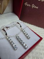 Ensemble argent avec zircons