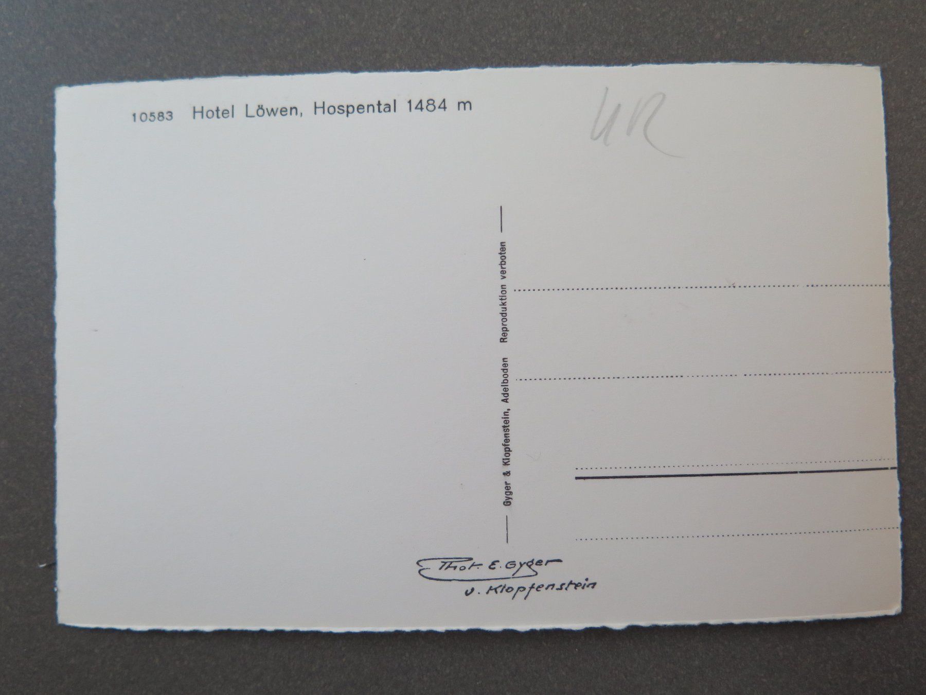 Cartoline postali: HOSPENTAL - HOTEL LÖWEN – Usato da Wittenbach venduto da lipasal 1