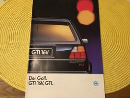VW Golf GTi 16V, GTI Verkaufsprospekt 32 Seiten August 1989