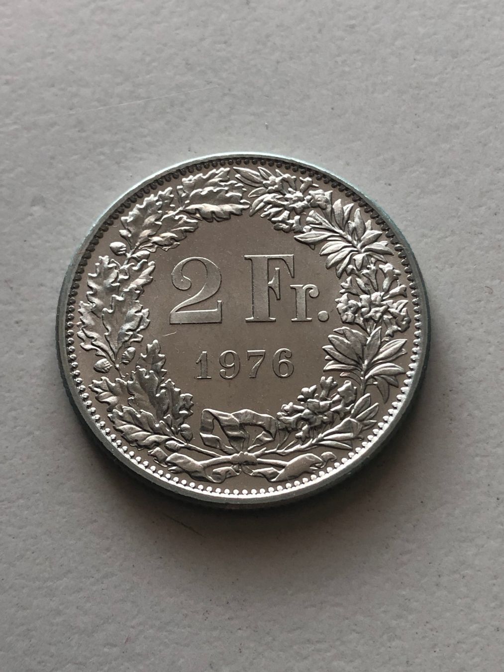 Tutti le monete: 2 Fr. 1976 unz. – Usato da Schötz venduto da Odpa