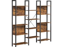 Bücherregal Leiterregal mit 14 Ablagen LUNERO
