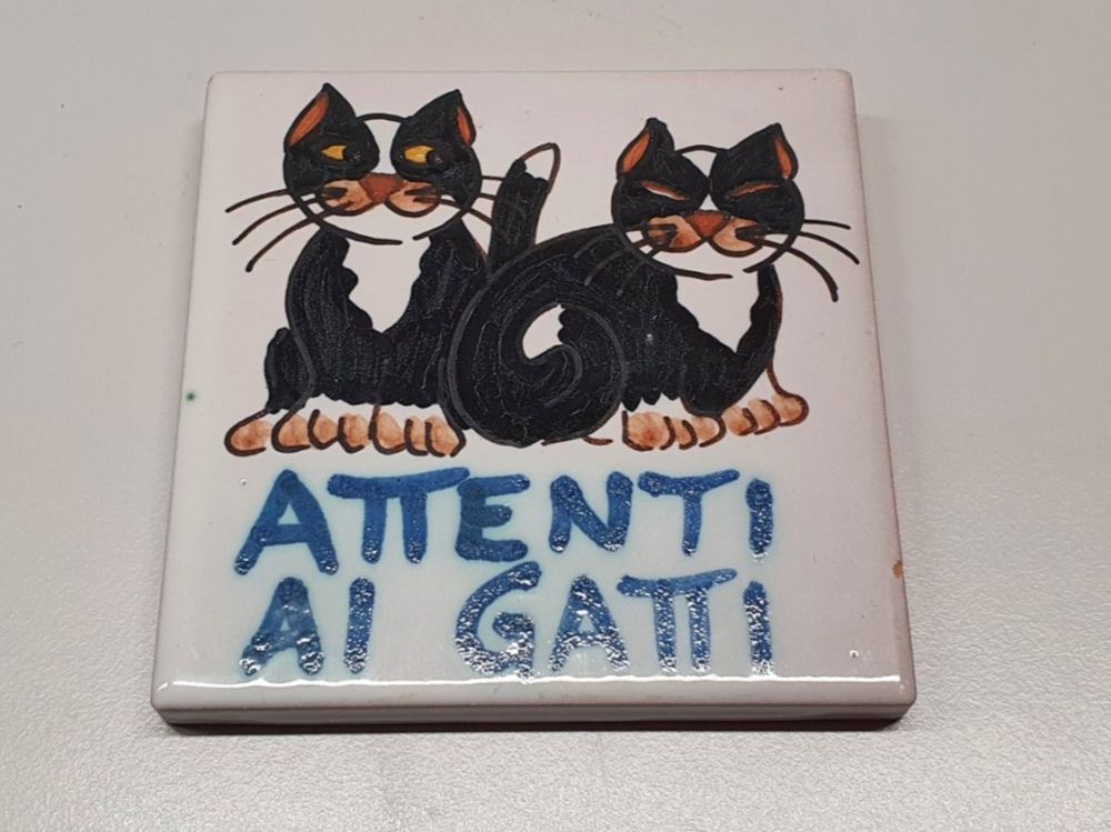 Cartello ATTENTI Ai GATTI Per Esterno 30x21,5 Cm - Targa Laminata 500 Micron Con 4 Fori, Resistente A Sole E Gelo, Stampa HD - 5