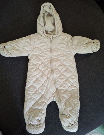 Combinaison chaude doublée polaire t. 68 6 mois beige