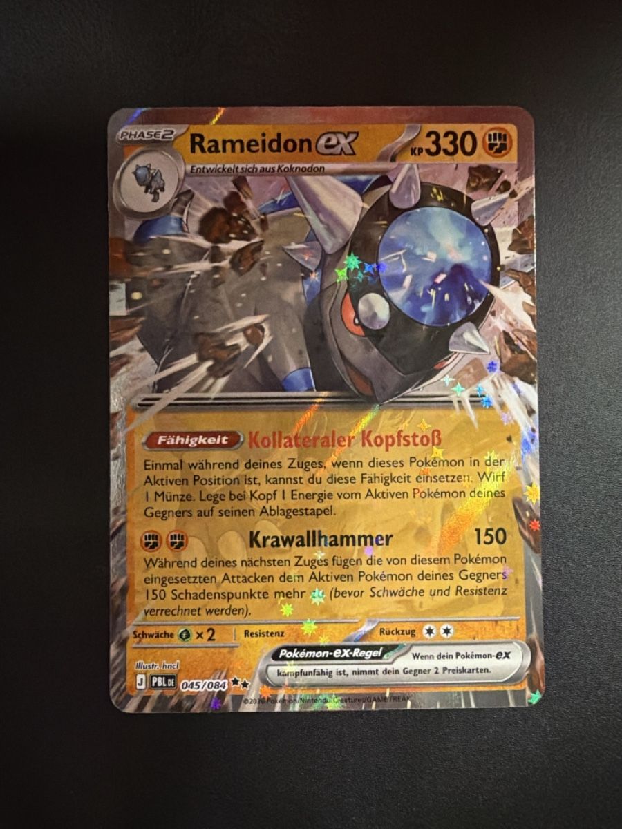 Pokémon Carte collezionabili: Pokémon Karte Rameidon ex 045/084 – Usato da wynigen venduto da Birnenmus