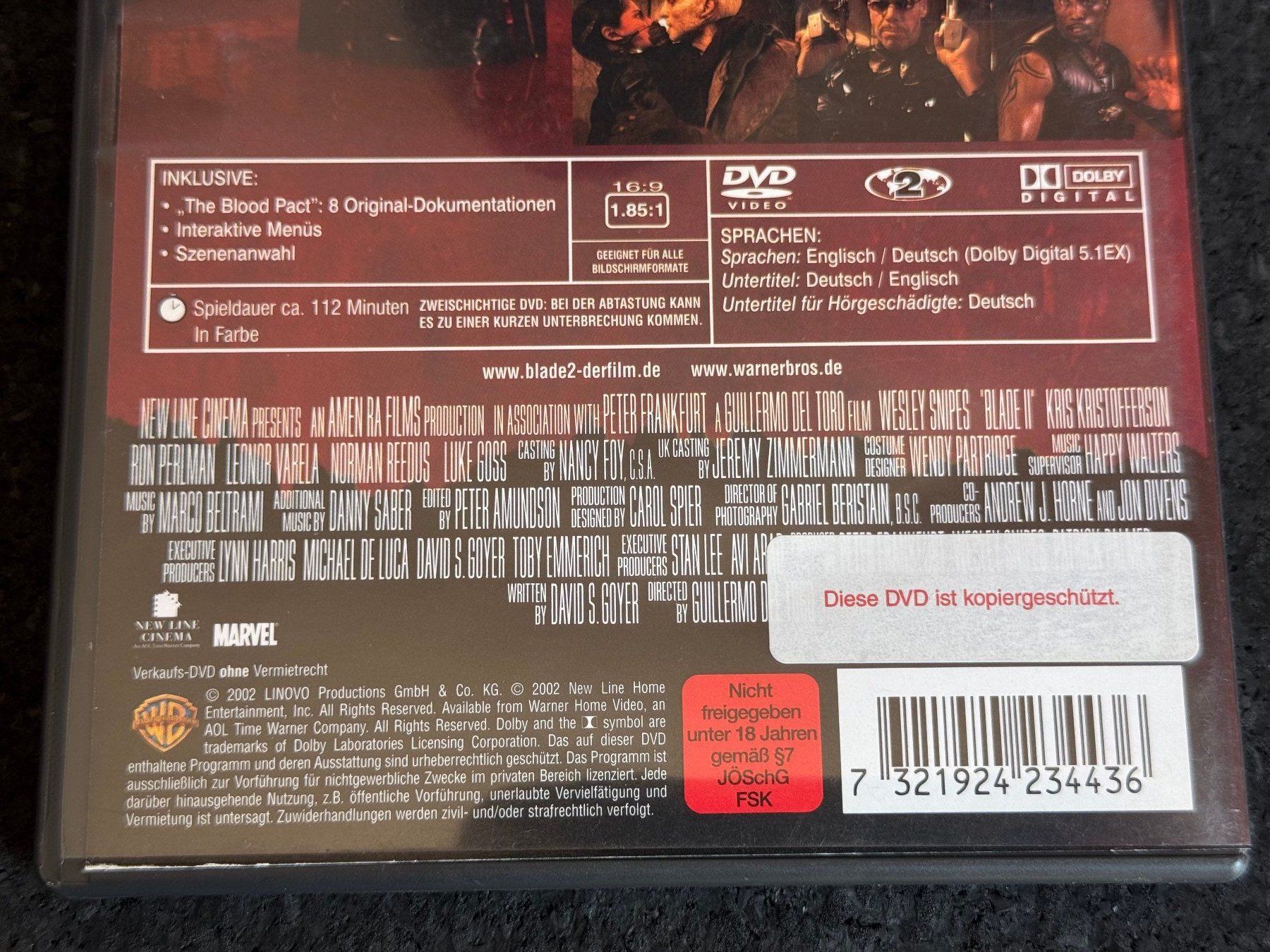 Alle DVDs: BLADE 2 DVD DE/EN Wesley Snipes – Gebraucht aus Fribourg von tschjoly 3