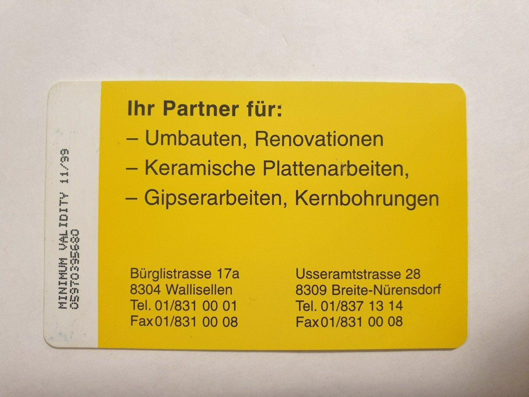 Telefon- & Taxkarten: Umbauten Blum – Gebraucht aus Rain von chesz 1