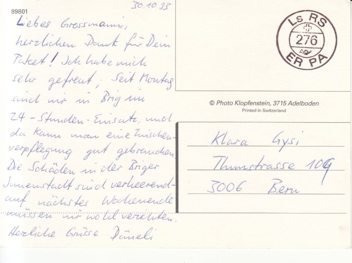 Cartoline postali: Wallis 1993 – Usato da Bürglen TG venduto da StampGraf 1