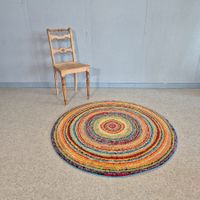 Multi Crazy Carpet Teppich runder Teppich 120cm