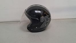 Jethelm schwarz für Motorrad