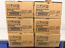 6x Original Ricoh Waste Toner Bottle MP C6003- 416890
