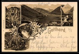 Litho Gotthard, Ansichten mit Teufelsbr