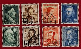 PRO JUVENTUTE SATZ 97 - 100 1941, SATZ 101 - 104 1942 GEST.