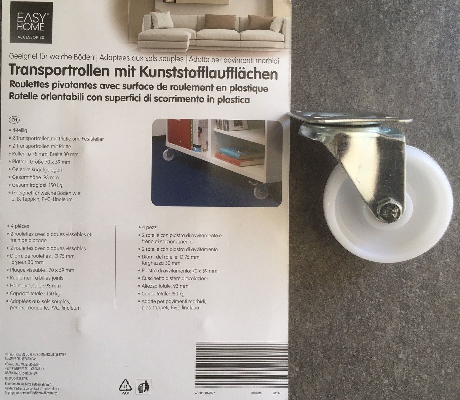 Sonstiges zum Lager & Transport: Transportrolle mit Kunststofflauffläche – Neu (gemäss Beschreibung) aus Aeschi SO von Bluemail 1