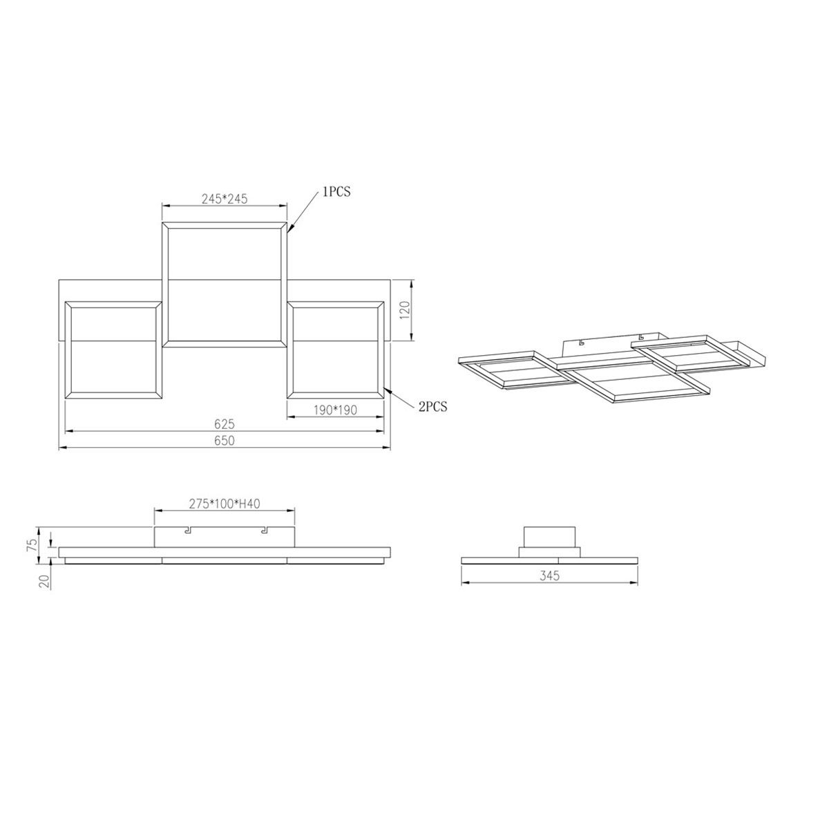 Lampadari & plafoniere: LED Deckenleuchte, Dimmbar, Holz – Nuovo (secondo la descrizione) da Kreuzlingen venduto da Smart-Light 9
