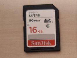 SanDisk Ultra SD Karte 16 GB 80 MB/s Class 10