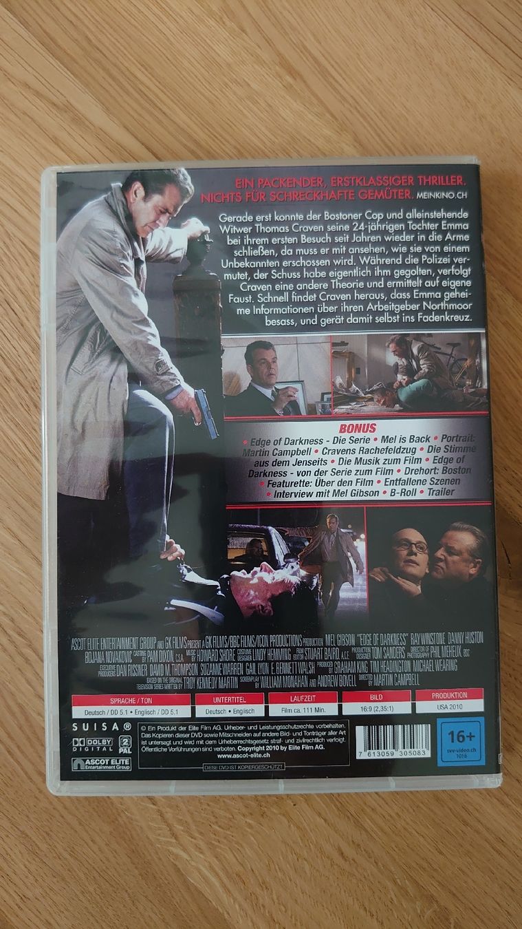 Tutti i DVDs: Edge of Darkness - Auftrag Rache – Usato da Pfäffikon SZ venduto da Wild0 1