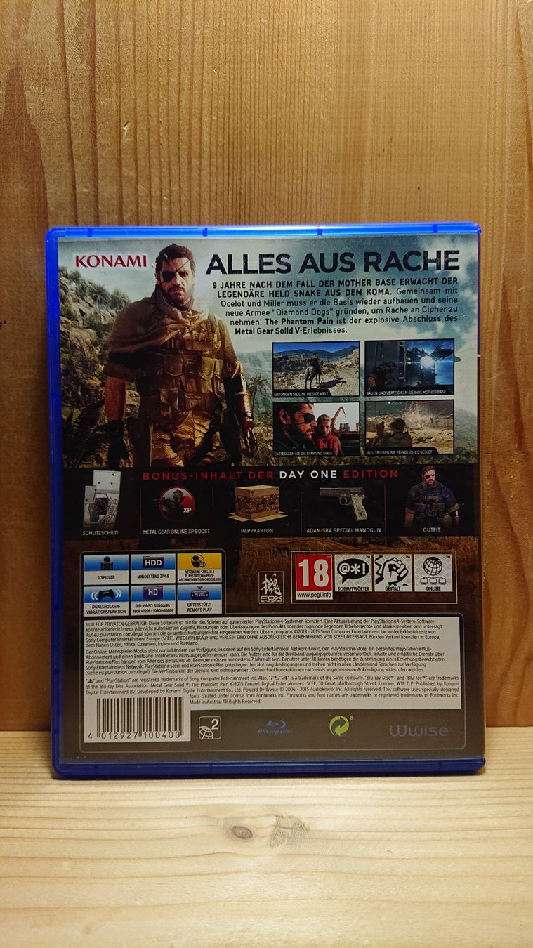 Sony Giochi: METAL GEAR SOLID V THE PHANTOM PAIN PS4 Game – Usato da Wilderswil venduto da Exebub 1