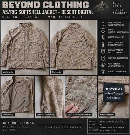 Beyond Clothing A5/Rig Softshell Old Gen